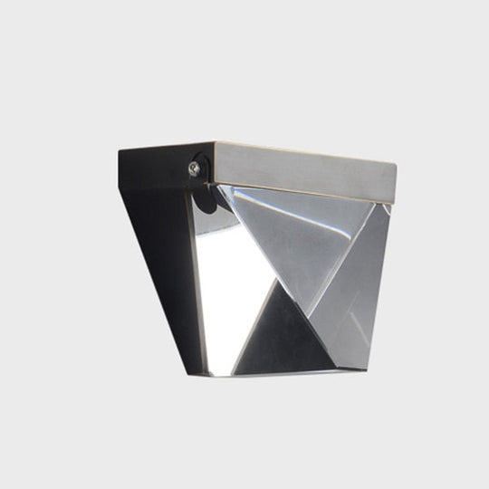 Post - Modern Minimalist Crystal Lamp Bedside Wall Luxury Full Copper Tv Background Light Black