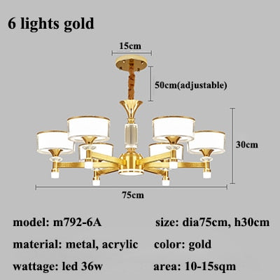 Modern Remote Dimmable Led Chandelier Lighting Living Room Decor Chandeliers Lamp Bedroom Hanging