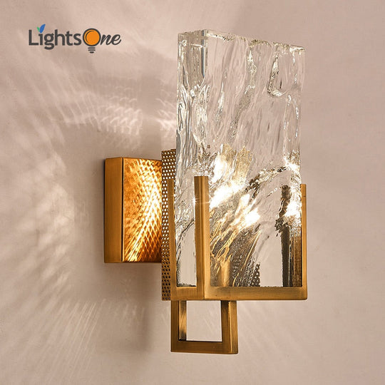 Helios - Postmodern Minimalist Nordic Crystal Block Wall Light Wall Lamp