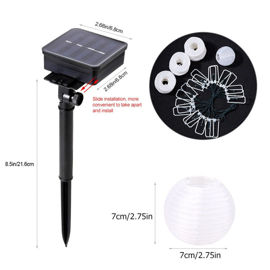 Solar Led Light Outdoor Garland Lantern Lamp Garden String Lights Street Christmas Decoration Led
