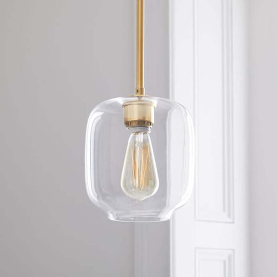 Nordic Glass Suspension Luminaire Clear Cognac Nordic Hanging Pendant Lamp Hallway Dining Room Bar