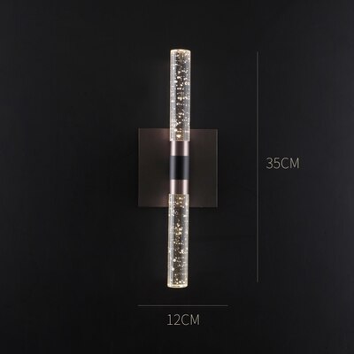 Post - Modern Crystal Led Wall Light Gold/Black Sconce Lamp Luminaire For Bedroom Living Room Stair