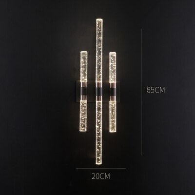 Post - Modern Crystal Led Wall Light Gold/Black Sconce Lamp Luminaire For Bedroom Living Room Stair