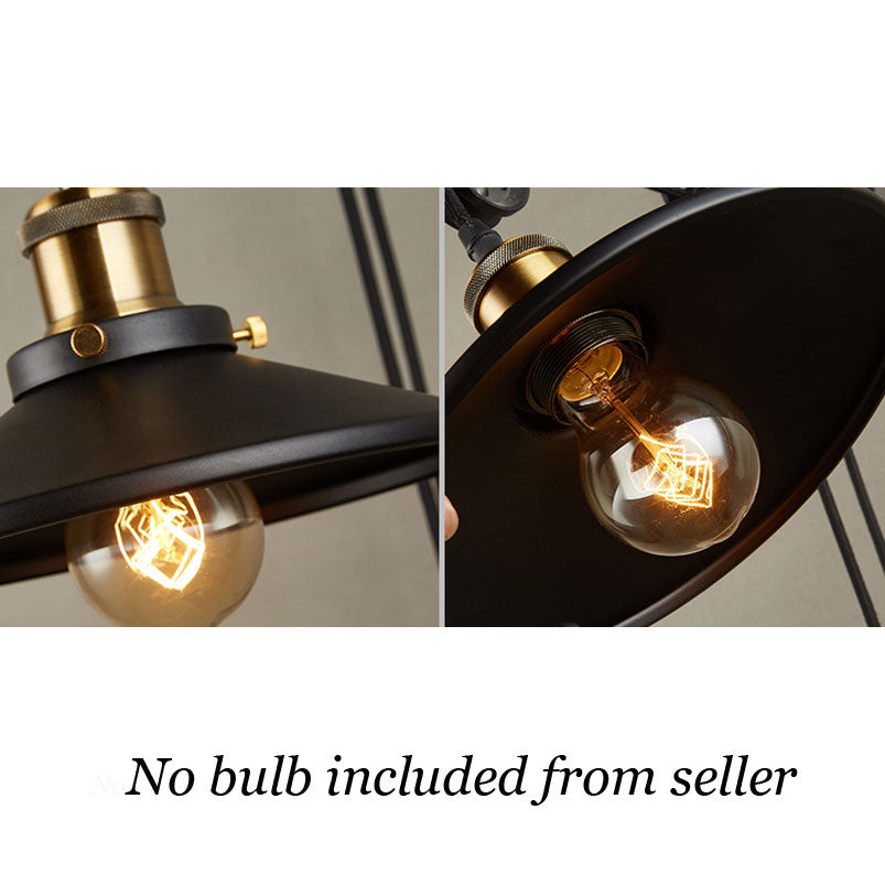 Vintage Retro Loft Wall Lamp Adjustable Iron Lifting Pulley Bedroom Study Office Restaurant Cafe