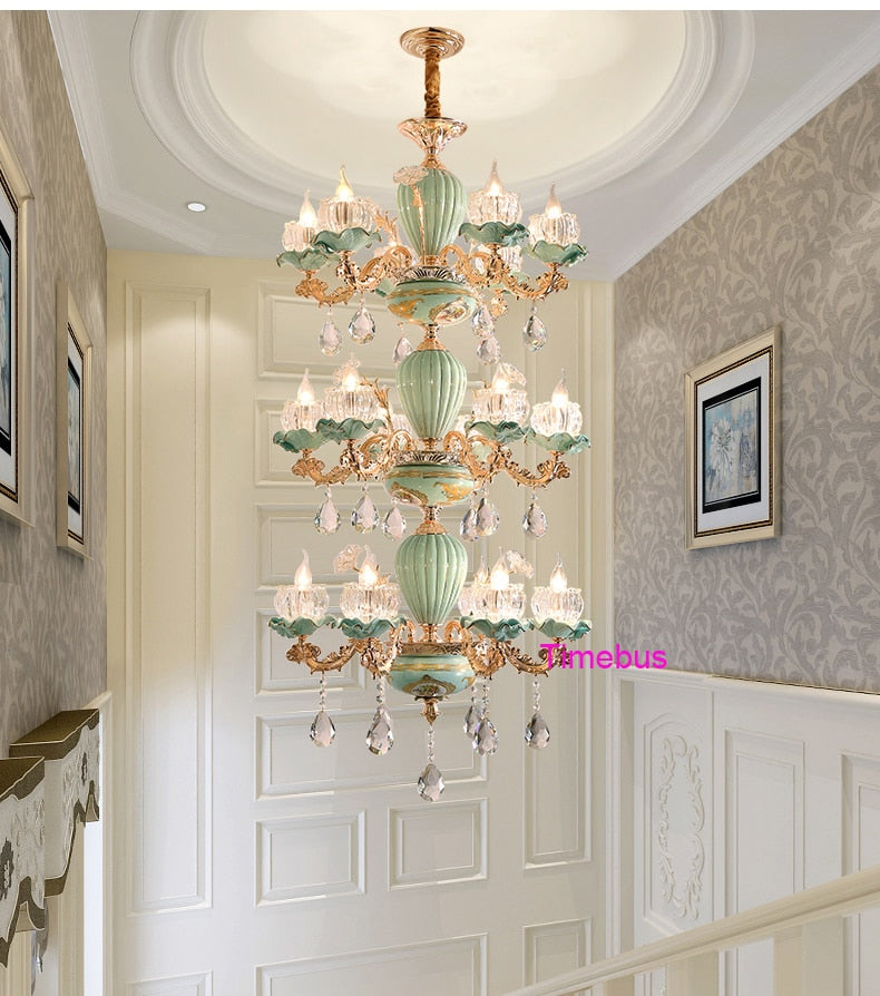 Modern Chandeliers Home Decor Flower Chandelier Living Room Decoration Nordic Crystal Light Fixture