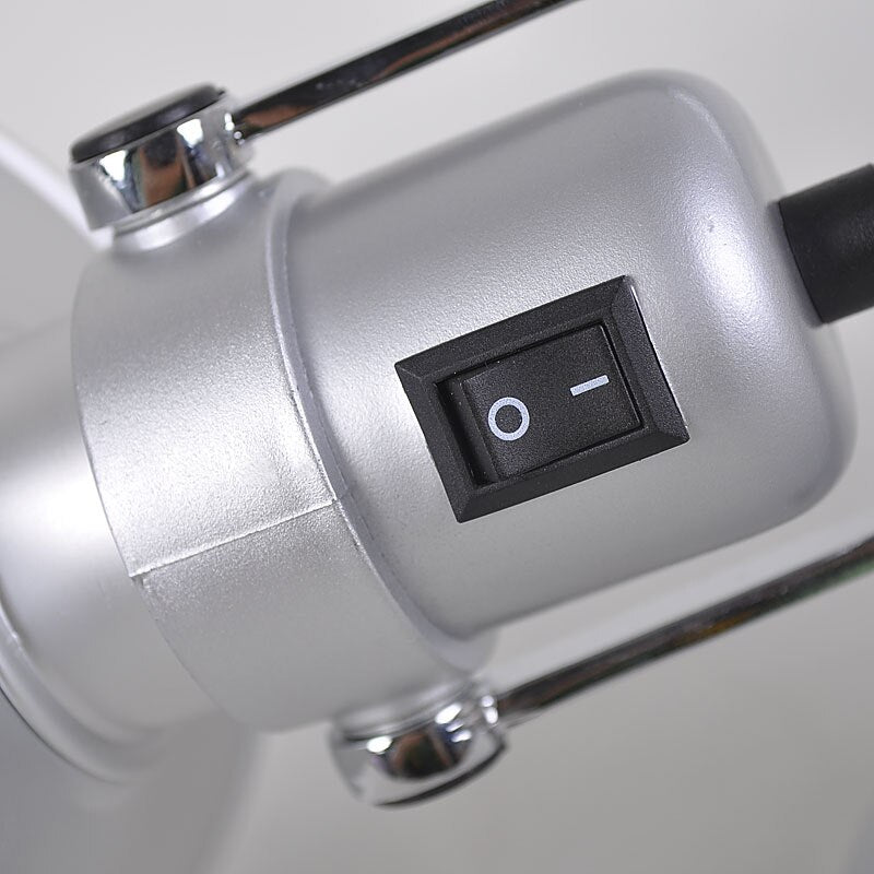 American Industrial Wall Light Black Silver E27 Rotatable Long Arm Lamp With Switch For Bedside