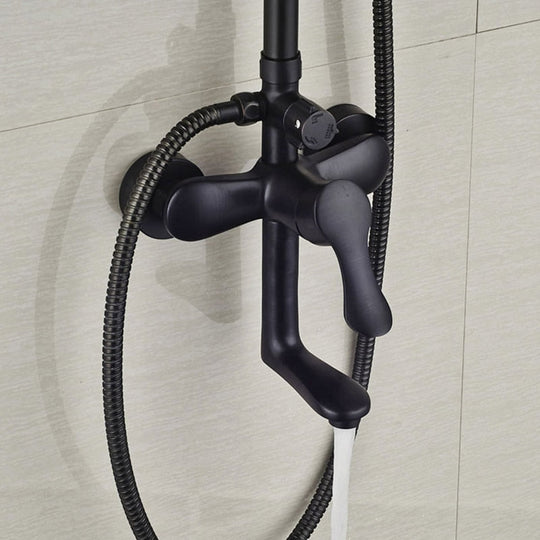8 ’Rain Shower Faucet Bathroom Set Wall Mounted Mixer With Hand Sprayer 3 - Model Switch Hot &amp;