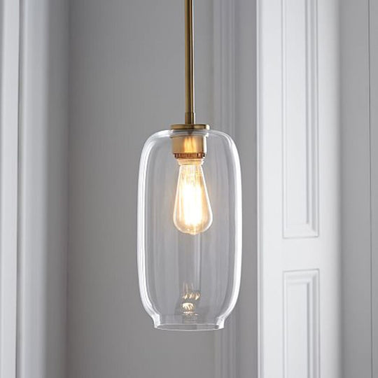 Nordic Glass Suspension Luminaire Clear Cognac Nordic Hanging Pendant Lamp Hallway Dining Room Bar