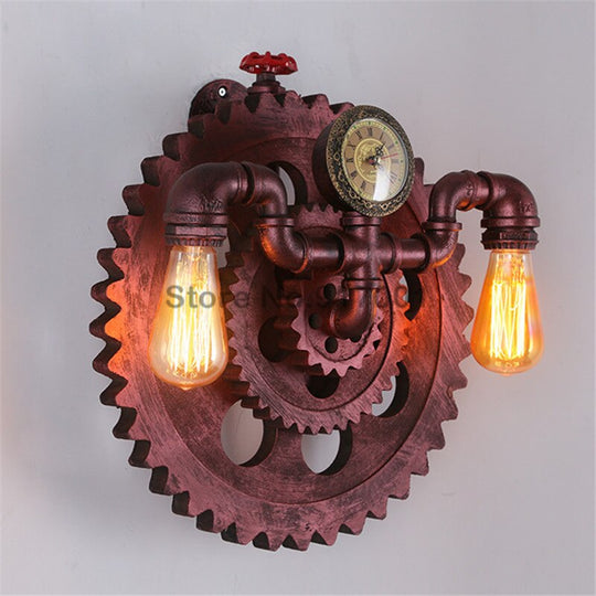 Creative Retro Personality Loft Industrial Wind Wall Lamp Restaurant Bar Coffee Shop Bedroom Gear