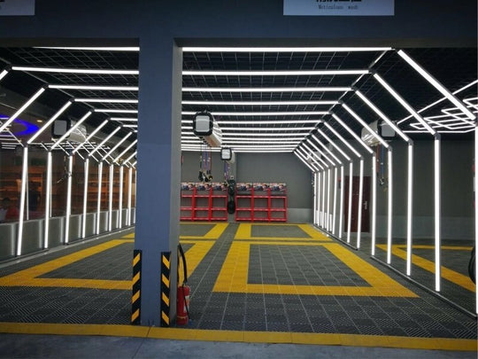 Tunnel 3D Car Wash Price China Industrial Linear Anti - Glare Ceiling Light Care Cleaning