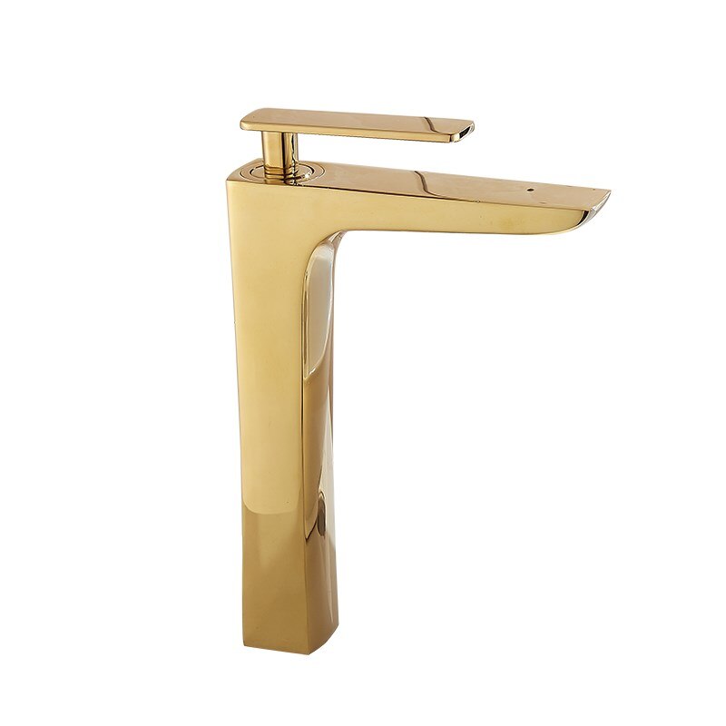 Brass Single Lever Hot And Cold Chrome/Gold Tall Bathroom Basin Faucet Sink Tall Sink Faucet