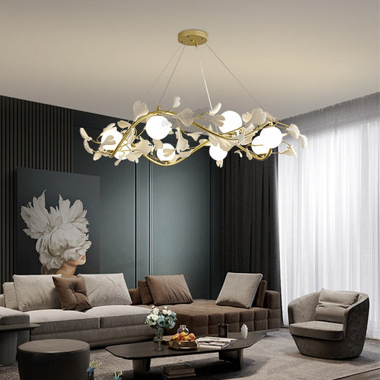 Nordic Pendant Lamp Luxury Living Room Decoration Chandelier Modern Romantic Petal Bedroom Indoor