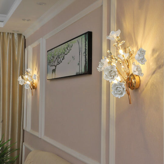 European Led Crystal Wall Lamp - Staircase And Bedroom Illumination Wall Lamp