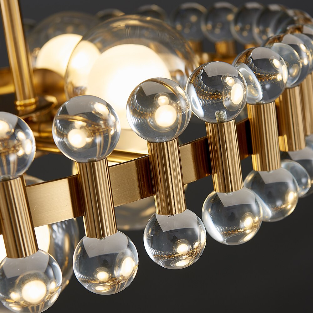 Rectangle Color Crystal Chandelier For Dining Room Kitchen Island Hanging Lamp Interior Lighting