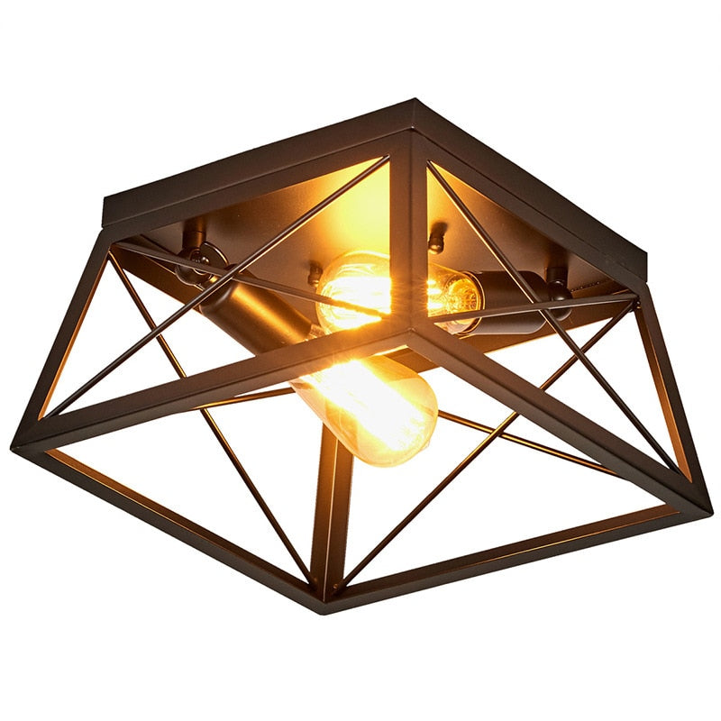 American Retro Industrial Ceiling Lamp Farmhouse Corridor Dining Room Kitchen Bedroom Balcony Light