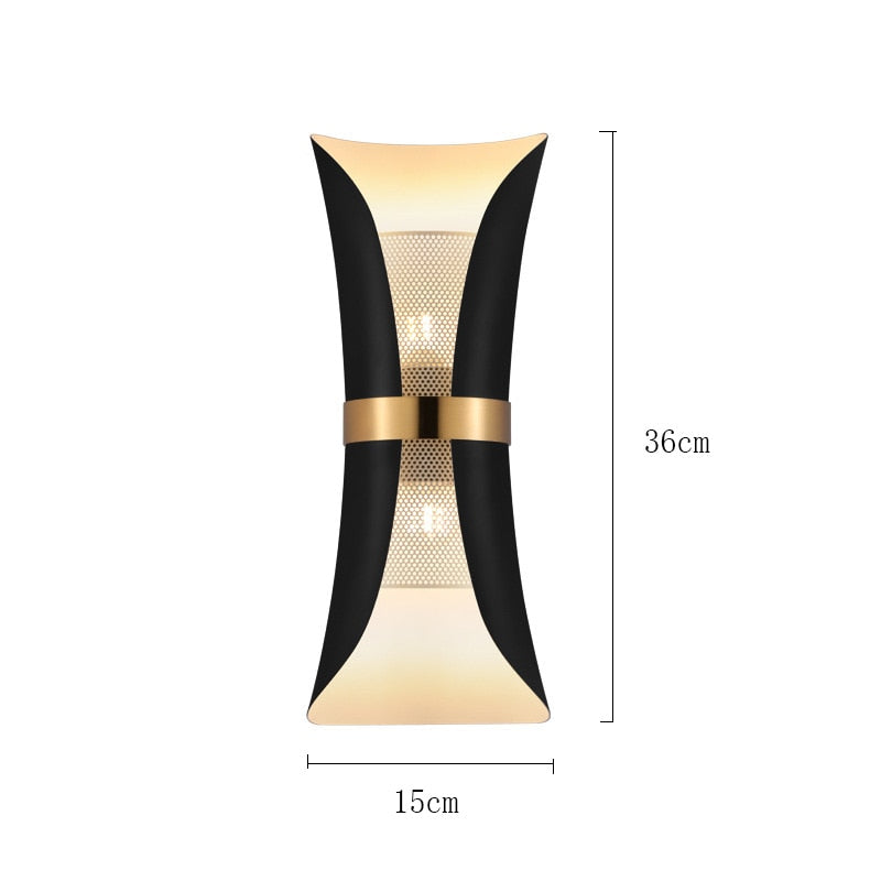 Lara’s Black &amp; Gold Led Wall Sconce For Bedroom Aisle Living Room And White Light