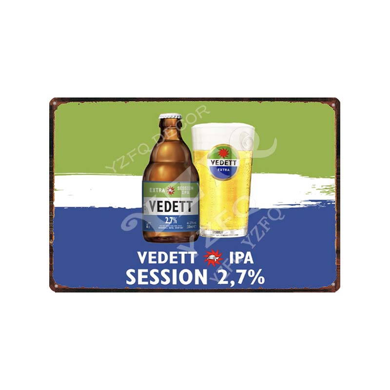 Vintage Belgium Beer Tin Signs: Vedett Petrus Retro Metal Plates Du - 9191 / China 20X30Cm Wall