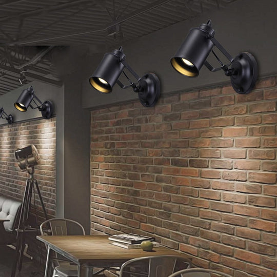 Vintage Adjustable Industrial Metal E27 Wall Sconces Light Fixture Retro Country Style Lamp Loft