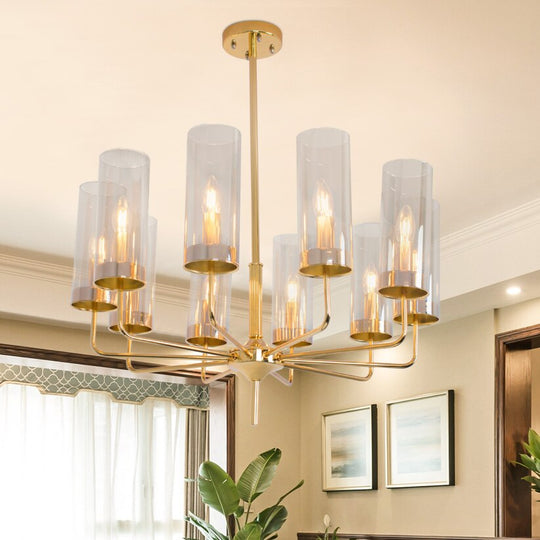 Frida - Blue Cognac Glass Led Chandeliers For Elegant Living Spaces Pendant Light