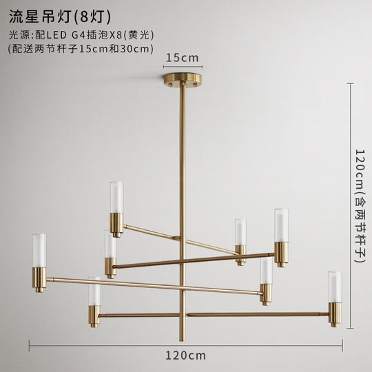 Meteor Chandeliers Lights Post Modern Luxury Living Room Bedroom Hanging Lamp Nordic Villa Adjust