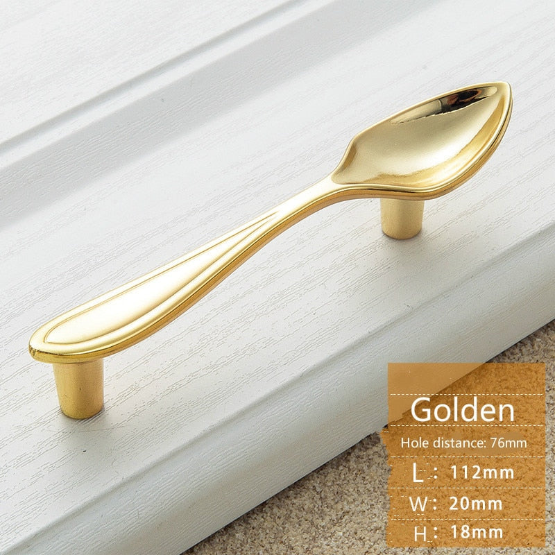 Creative Cutlery Furniture Cabinet Handle Knife And Fork Spoon Black Cupboard Kitchen Knobs Drawer