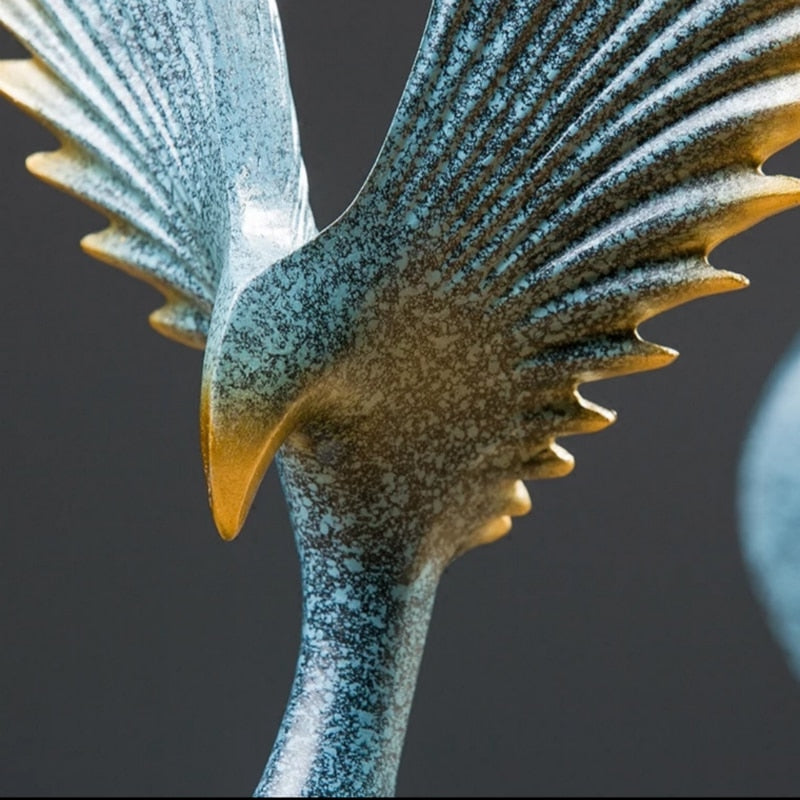 Nordic Modern Resin Eagle Sculpture: Elegant Family Ornament For Home And Office Decor Items