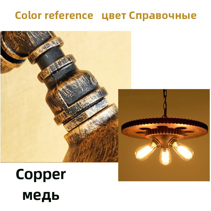 Loft Retro Pendant Lamp Industrial Iron Chandelier Personality Fixture For Hotel Restaurant Bar