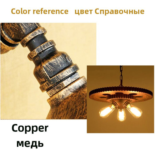 Loft Retro Pendant Lamp Industrial Iron Chandelier Personality Fixture For Hotel Restaurant Bar