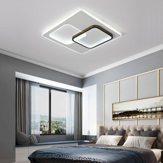 Postmodern Minimalist Creative Bedroom Led Chandeliers Ultra-Thin Nordic Luxury Living Room Circular