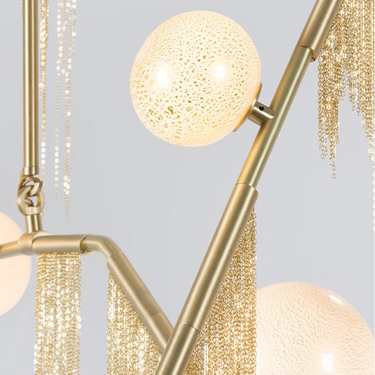 Celestial Charm: Nordic Glass Ball Led Chandeliers For Stylish Indoor Spaces Pendant Light