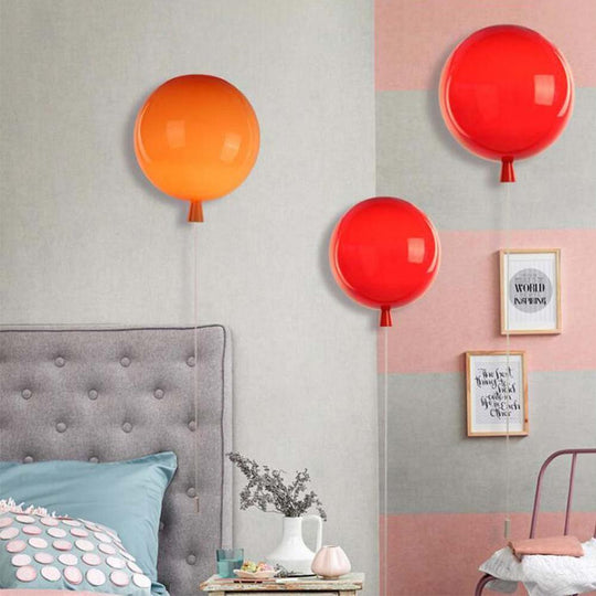 Balloon Wall Lamps Children Light Pull Switch Lighting For Baby Room Bedroom Bedside Corridor