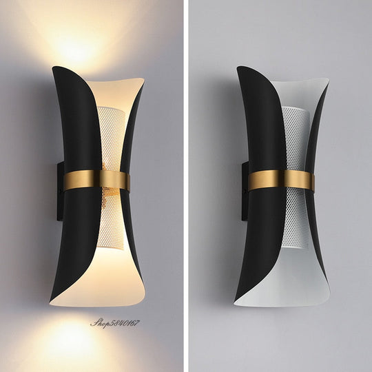 Lara’s Black &amp; Gold Led Wall Sconce For Bedroom Aisle Living Room Light