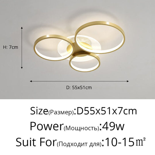 New Style Living Room Chandeliers Simple Modern Atmosphere Led Ceiling Lamps Nordic Bedroom