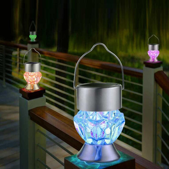 Rotatable Solar Led Diamond Lamp: Vibrant Lighting For Gazebos And Gardens Lights