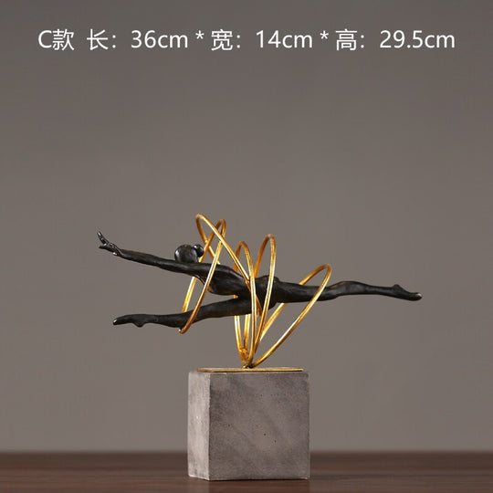 Artistic Gymnastics Female Athlete Sculpture: Home Decoration Accessories For Living Room And Gift