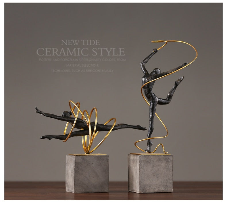 Artistic Gymnastics Female Athlete Sculpture: Home Decoration Accessories For Living Room And Gift