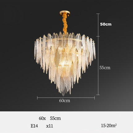 Art Deco Led Postmodern Glass Iron Chandelier Lighting Lustre Suspension Luminaire Lampen For