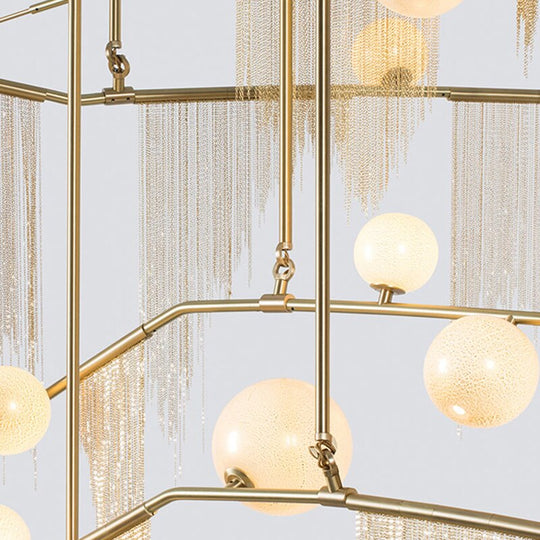 Celestial Charm: Nordic Glass Ball Led Chandeliers For Stylish Indoor Spaces Pendant Light