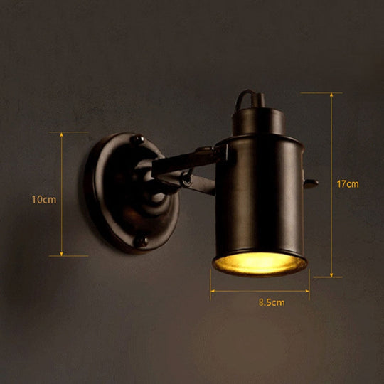 Vintage Adjustable Industrial Metal E27 Wall Sconces Light Fixture Retro Country Style Lamp Loft