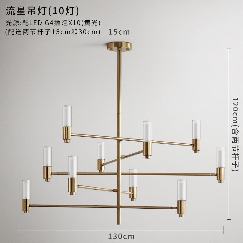 Meteor Chandeliers Lights Post Modern Luxury Living Room Bedroom Hanging Lamp Nordic Villa Adjust