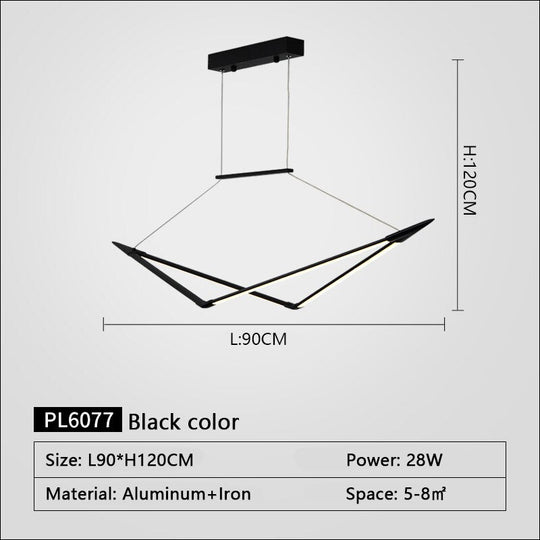 Rc + Dimmable New Modern Chandelier For Living Room Dining Kitchen Black/White/Gold Finish Home Led