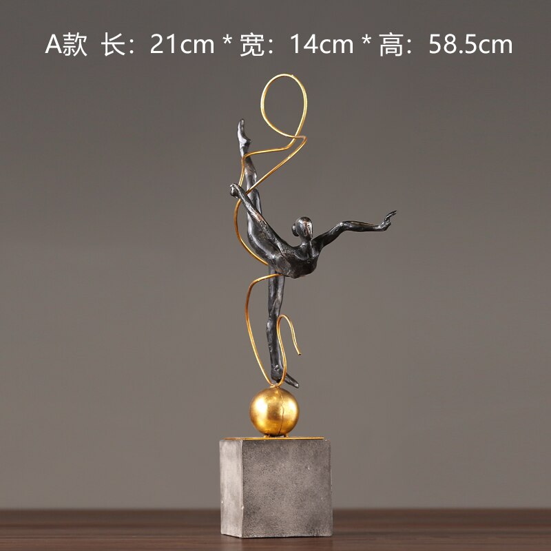 Artistic Gymnastics Female Athlete Sculpture: Home Decoration Accessories For Living Room And Gift