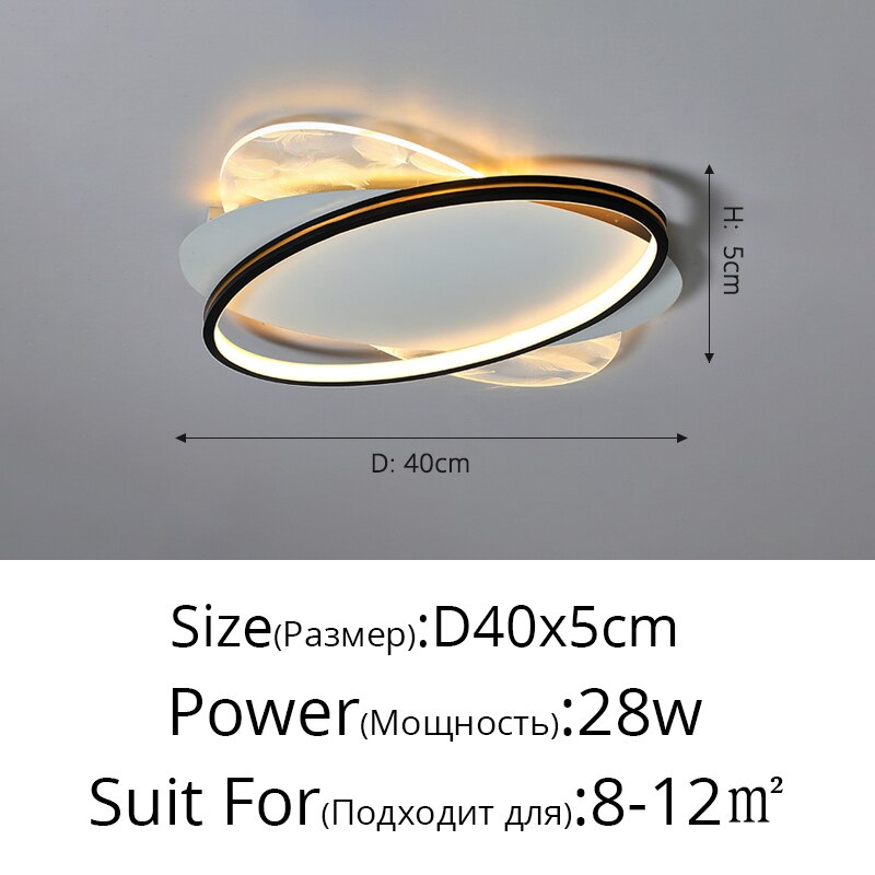 Postmodern Minimalist Creative Bedroom Led Chandeliers Ultra-Thin Nordic Luxury Living Room Circular