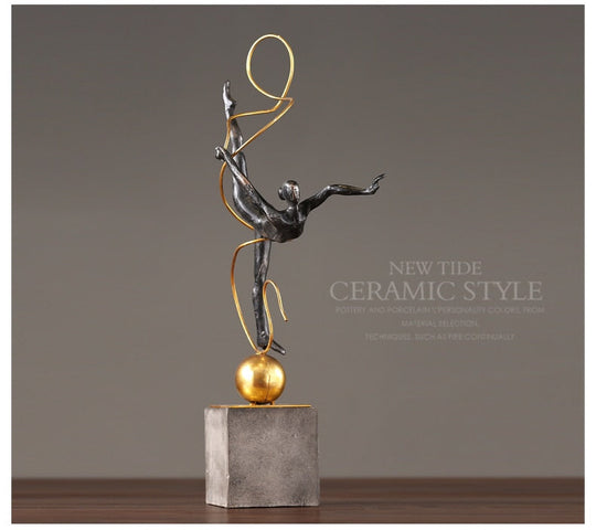 Artistic Gymnastics Female Athlete Sculpture: Home Decoration Accessories For Living Room And Gift