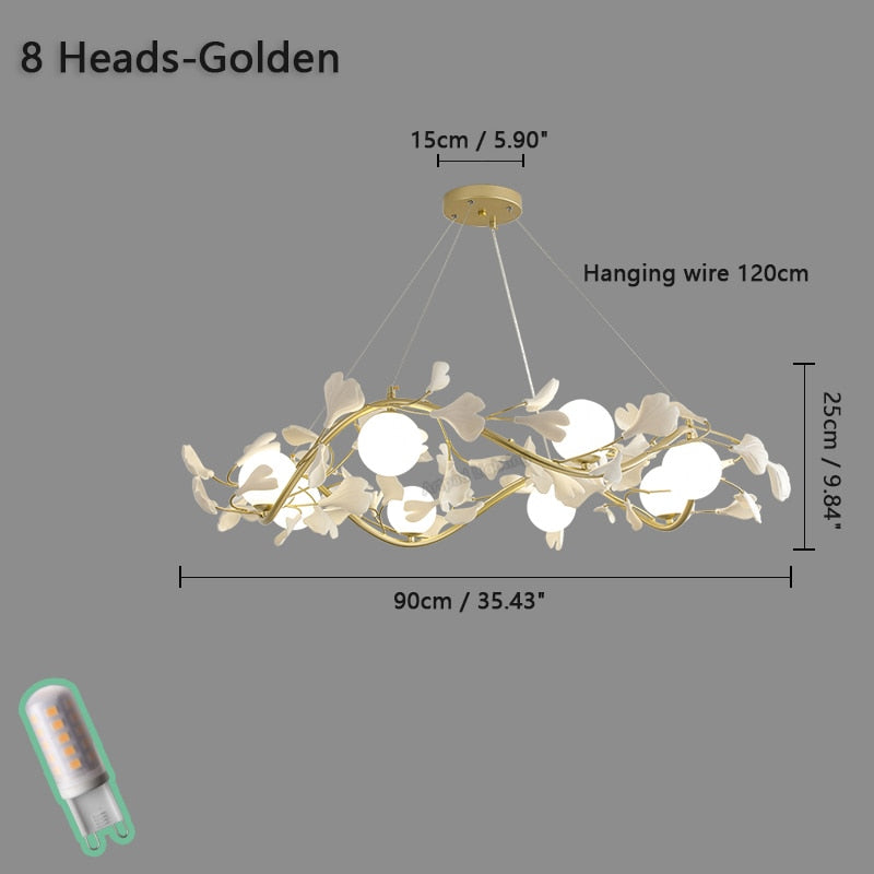 Nordic Pendant Lamp Luxury Living Room Decoration Chandelier Modern Romantic Petal Bedroom Indoor