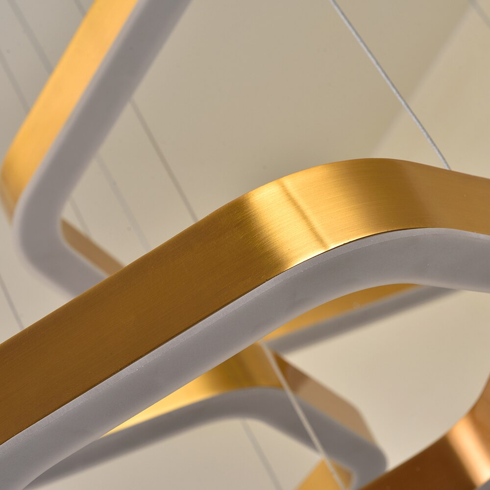 Modern Led Chandelier Gold Living Room Lamp Luxury Creative Stainless Shop Light Fixture