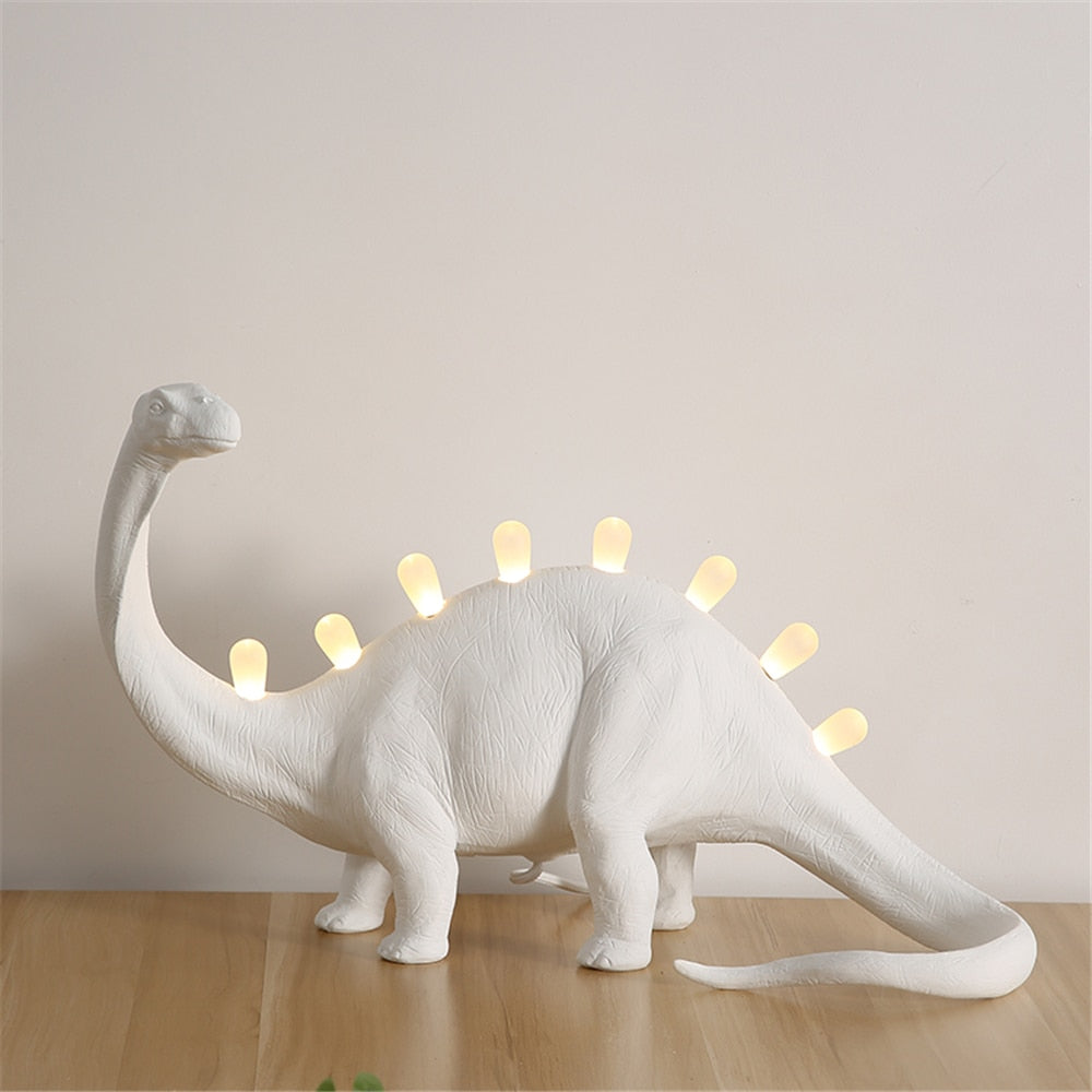 Jurassic Dinosaur Resin Table Lamps - Brontosaurus &amp; T - Rex Led Desk Lamp Home Art Decor Bedroom