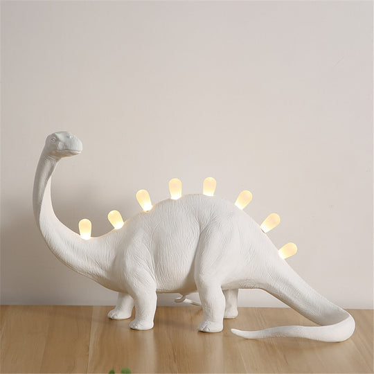 Jurassic Dinosaur Resin Table Lamps - Brontosaurus &amp; T - Rex Led Desk Lamp Home Art Decor Bedroom