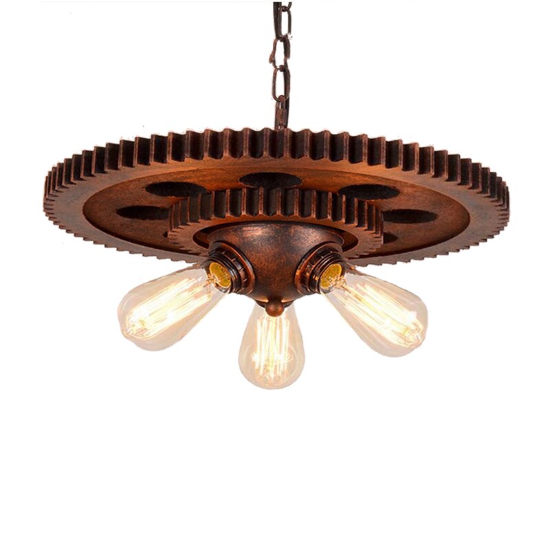 Loft Retro Pendant Lamp Industrial Iron Chandelier Personality Fixture For Hotel Restaurant Bar