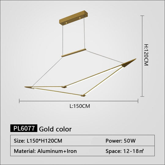 Rc + Dimmable New Modern Chandelier For Living Room Dining Kitchen Black/White/Gold Finish Home Led